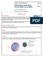 4.4 Descubrimos Cómo Se Encuentran Las Partículas en Los Sólidos y en Los Líquidos