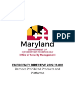 Emergency Directive 2022-12-001 Remove Prohibited Products and Platforms