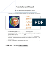 Plate Tectonics Review Webquest