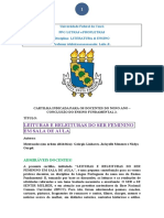 NOSSA CARTILHA ACERCA DE LEITURAS E RELEITURAS DO SER FEMININO Início em 21 DE JANEIRO DE 2022