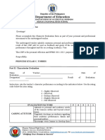 Character Evaluation Form