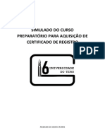 Simulado - Curso Preparatório de Aquisição de CR