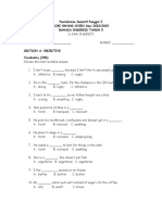 English Year 5 Summative Test 2