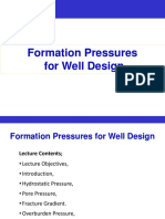 Formation Pressure For Well Design