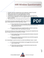 Johari Window Questionaire