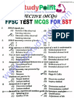 FPSC SST Test MCQS 