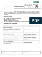 Padronizar Fluxo de Entrada de Enxoval Limpo e Procedimentos de Controle e Distribuição Das Roupas