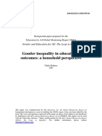 Gender Inequality in Educational Outcomes: A Household Perspective