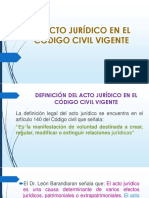 El Acto Jurídico en El Código Civil Vigente