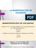 La Manifestacion de Voluntad