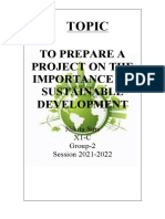 Sustainable Development Project