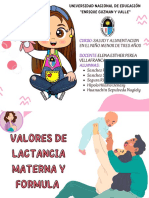 Valoración de Lactancia Materna y Formula