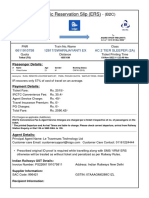 Electronic Reservation Slip (ERS) : 6611910758 12817/swarnjayanti Ex Ac 2 Tier Sleeper (2A)