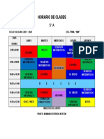 Horario de Clases 5° A