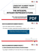 Chapter 1 Lecture Notes - THE INTEGERS, INTEGER REPRESENTATION