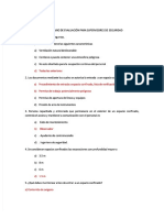 Cuestionario de Evaluacion para Supervisores de Seguridad