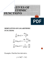 Derivatives of Logarithmic Functions