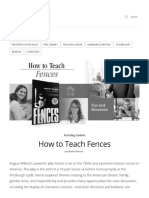 How To Teach Fences - Prestwick House