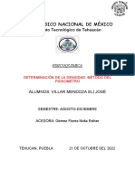 Reporte de Practica Determinación de Densidad Metodo Del Picnometro-1