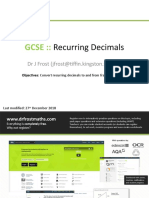 GCSE RecurringDecimals