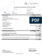 Décompte Définitif de Virement Pour La Période Du 01.07.2022 Au 31.07.2022