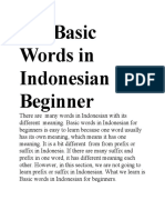 250 Basic Words in Indonesian For Beginner