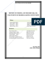 History of Ethiopian and The Horn APPROVED by ASSOCIATION 1 7