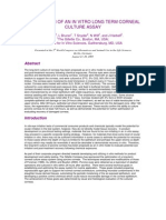 In Vitro Long Term Corneal Culture Assay