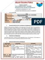 EXPERIENCIA DE APRENDIZAJE N°03 - 3°, 4° y 5° INGLES