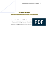 Baron A.S. Schmader T. Cvencek D. Meltzoff A. 2014. The Gendered Self Concept - How Implicit Gender Stereotypes and Attitudes Shape Self Definition