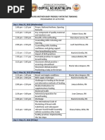 MBFHI Programme of Activities