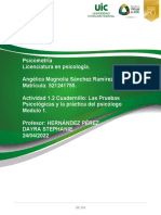 Act 1.2 Sanchez Ramirez Cuadernillo Las Pruebas Psicológicas y La Práctica Del Psicólogo