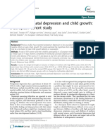 Maternal Postnatal Depression and Child Growth: A European Cohort Study