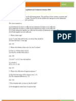 Aptitude 15 Questions:: WIPRO Placement Paper (Aptitude and Technical) January 2010