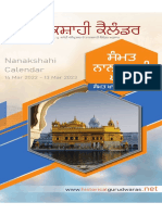 Sikh Nanakshahi Calendar and Festivals 2022 2023