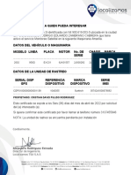 Certificado Gps