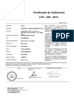 Certificado de Calibracion - ROTAMETRO - 122606