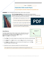 Haley Kabbara - GIZMOS - Roller Coaster (Student Response Sheet)