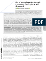 Giacomozzi 2019 - Physical Properties of Monoglycerides Oleogels Modified by Concentration, Cooling Rate and HIU