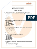 Class 9 Social Science Contemporary India Chapter 4 - Climate