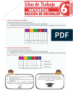 Adicion y Sustraccion de Decimales para Sexto Grado de Primaria