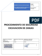 Procedimiento de Seguridad Excavacion de Zanjas