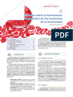 Generalidades Sobre La Hemostasia. Diagnóstico de Los Trastornos de La Hemostasia