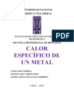 Calor Específico de Metales