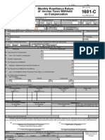 Monthly Remittance Return of Income Taxes Withheld On Compensation