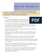 AD11 - 06 Towards A Common Strategic Framework For EU Research and Innovation Funding