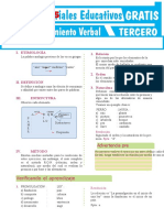 Ejercicios de Analogías para Tecer Grado de Secundaria