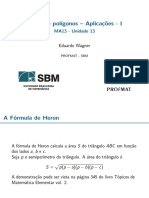 Aula 7 Unidade13-1 Áreas de Polígonos Aplicações I - Com Anotações