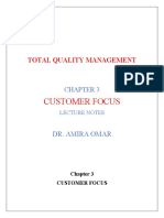 Chapter 3 CUSTOMER FOCUS Lecture Notes