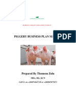 Piggery Business Plan Manual Thomson Zulu